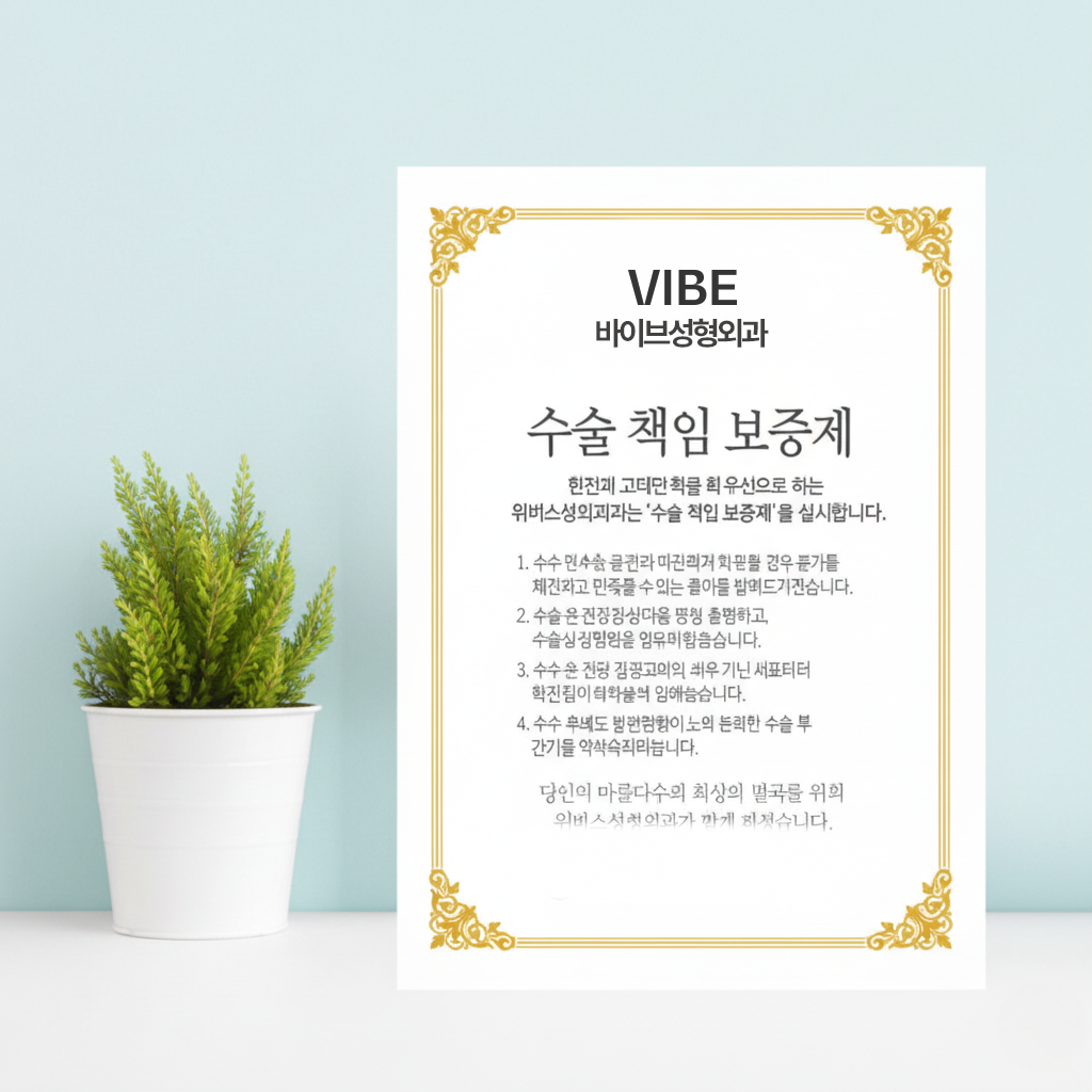 수술 후 관리 인증서