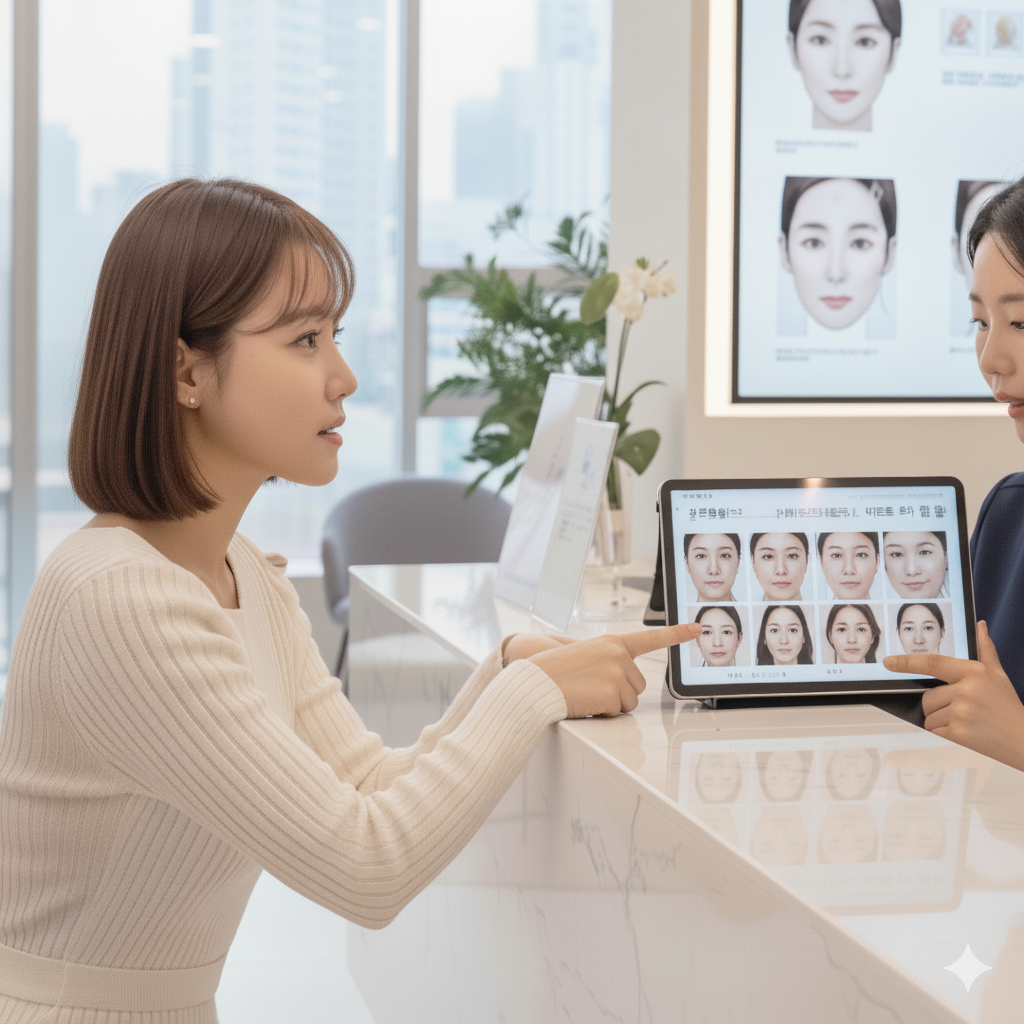 콧구멍 중앙이 많이 올라가 들창코처럼 보임